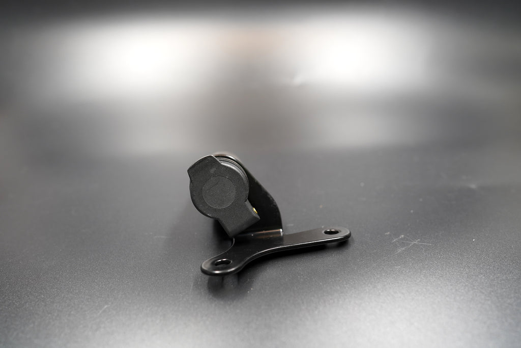 Top angled shot showing socket cover open