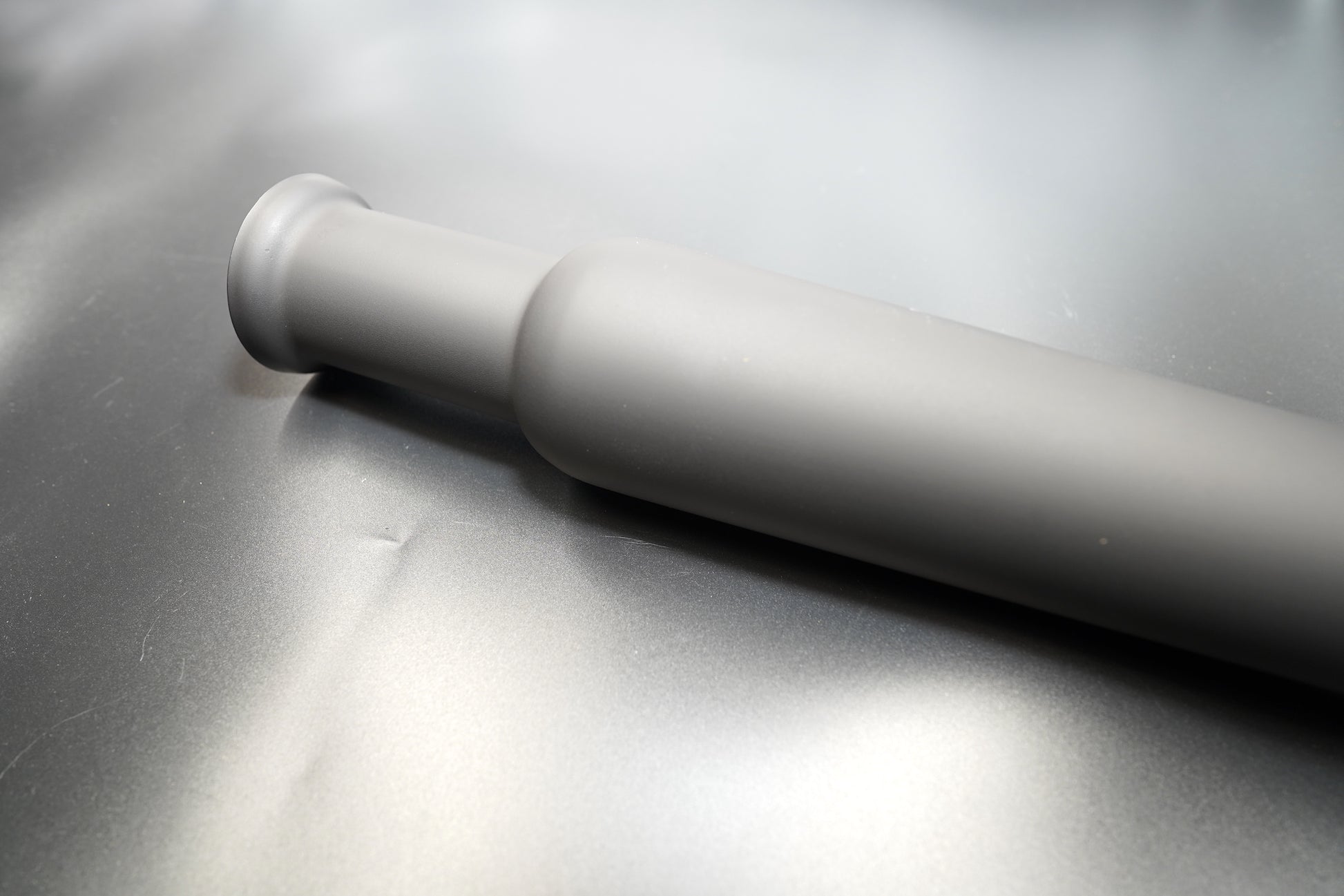 Universal Tapered Exhaust Silencer - Matte Black & Chrome