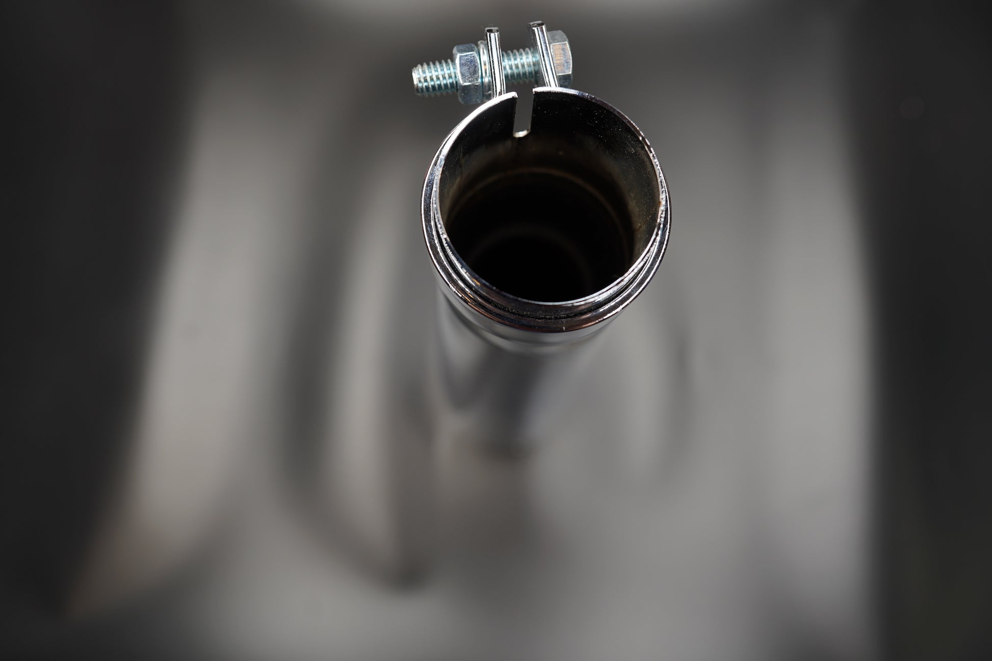 Vintage Megaphone Exhaust Silencer – Matte Black / Chrome Finish