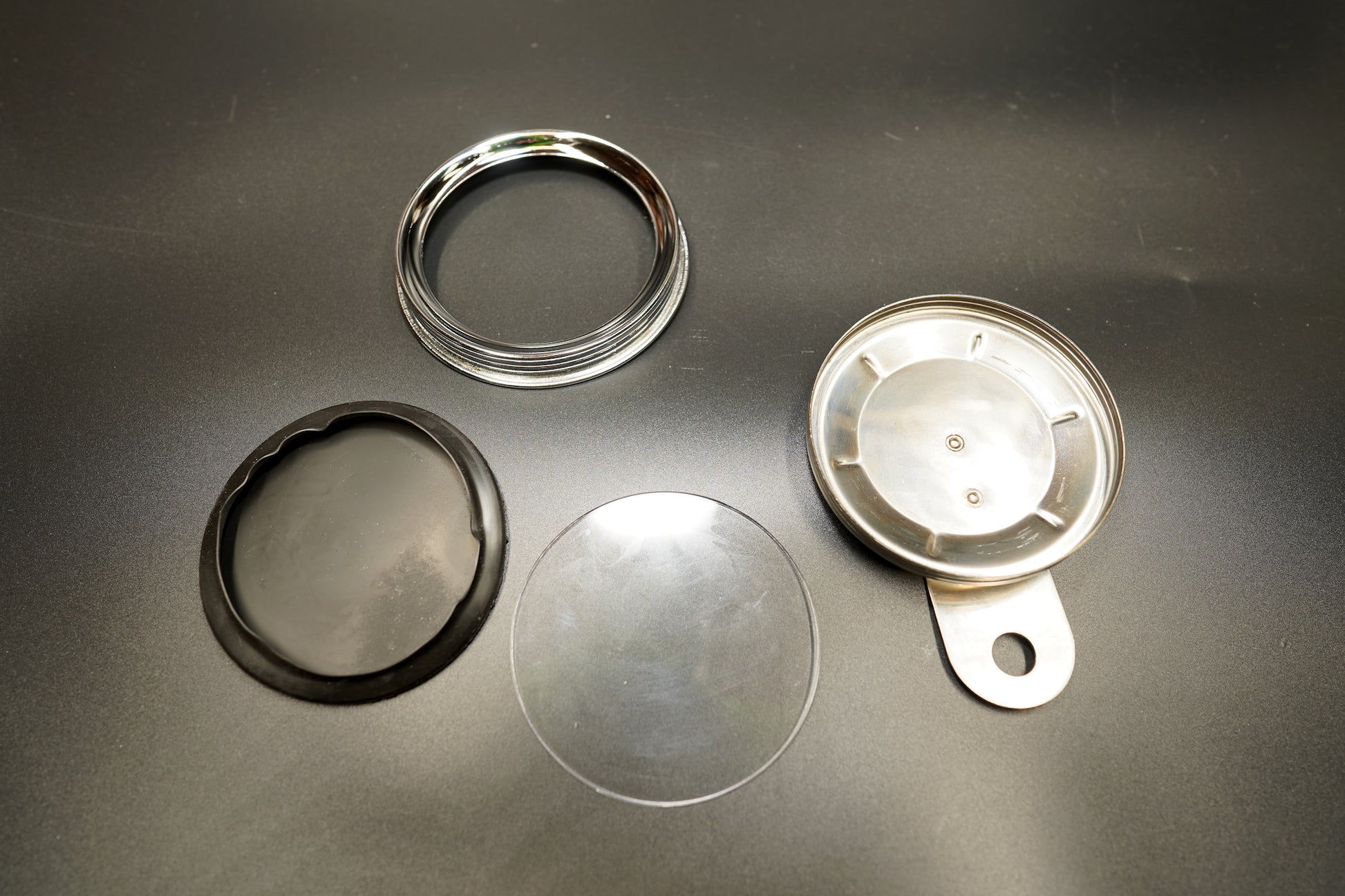 Vintage Round Number Plate – Black or Silver
