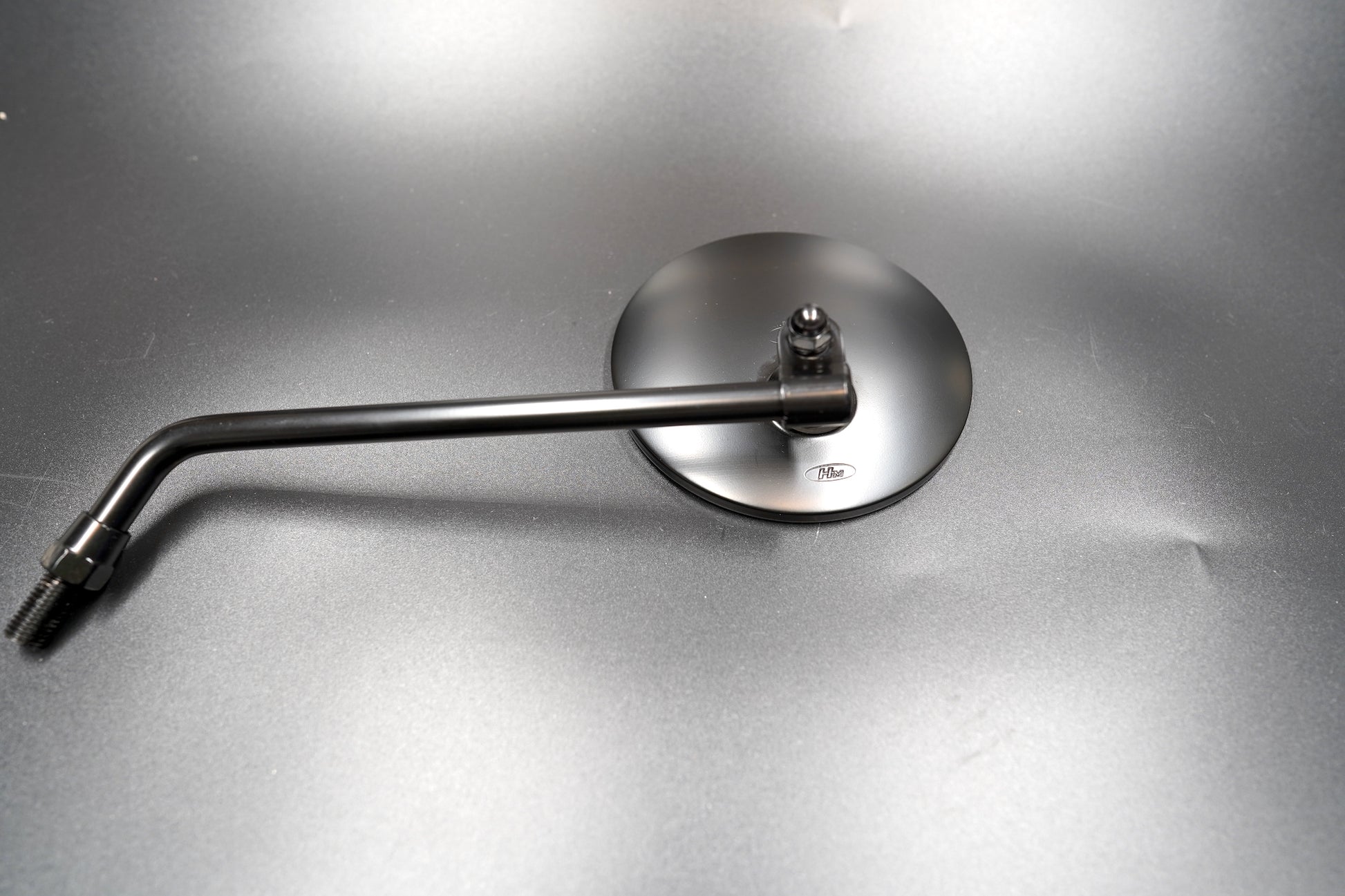 Classic Round Motorcycle Mirror – Chrome & Matte Black, Ø106mm