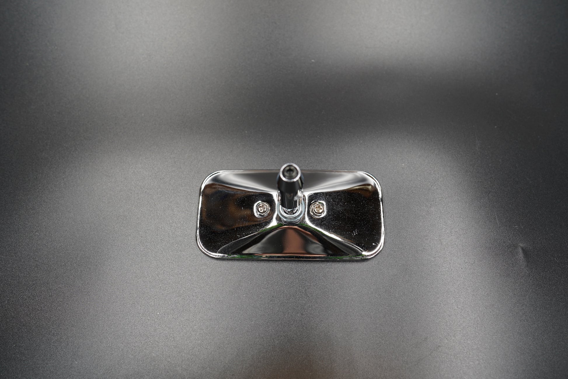 Square Rearview Mirror – Matte Black / Polished Silver | Single Unit