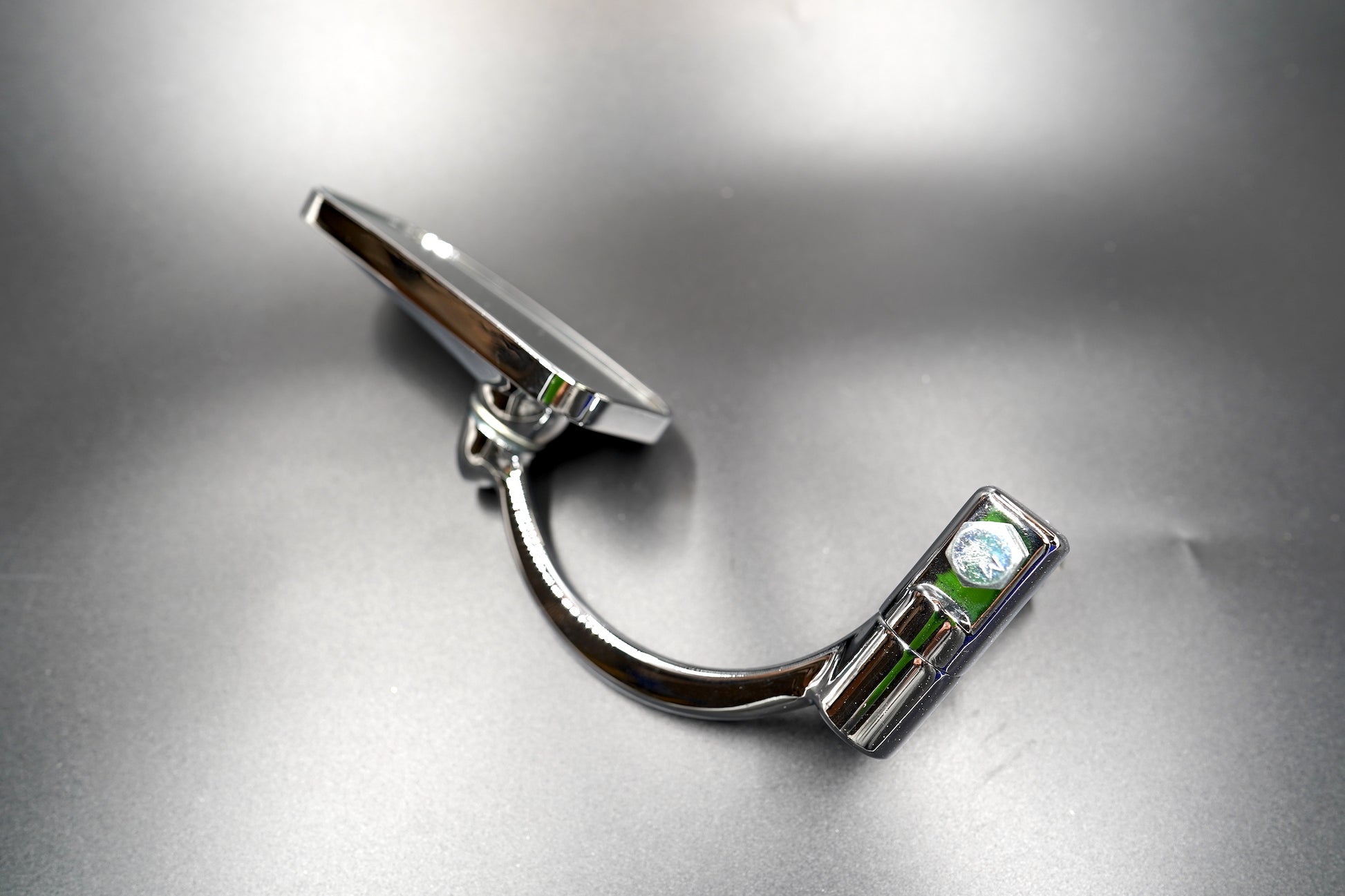 Universal Rectangular Motorcycle Mirror – Black or Chrome (Single Piece)