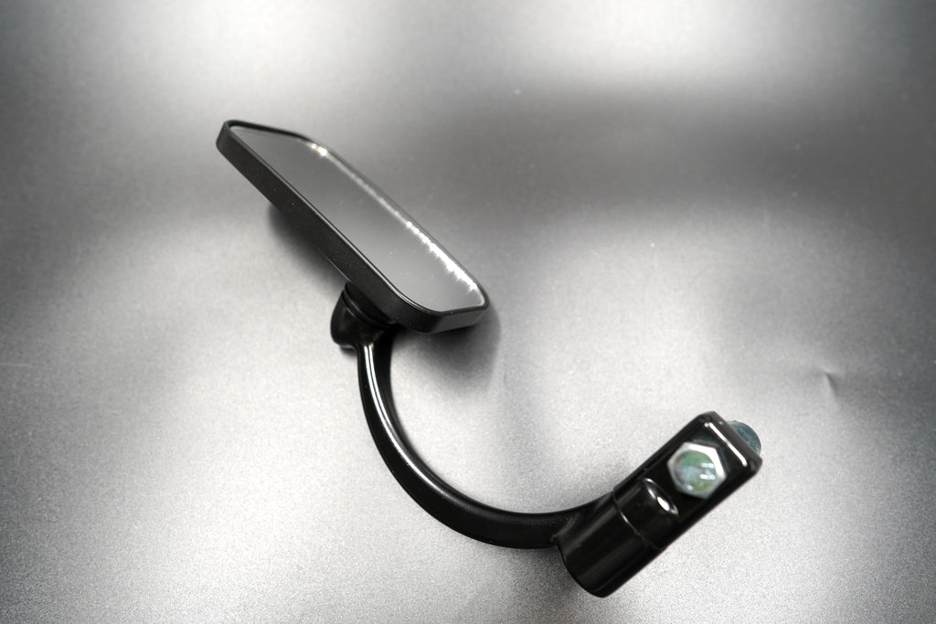 Universal Rectangular Motorcycle Mirror – Black or Chrome (Single Piece)