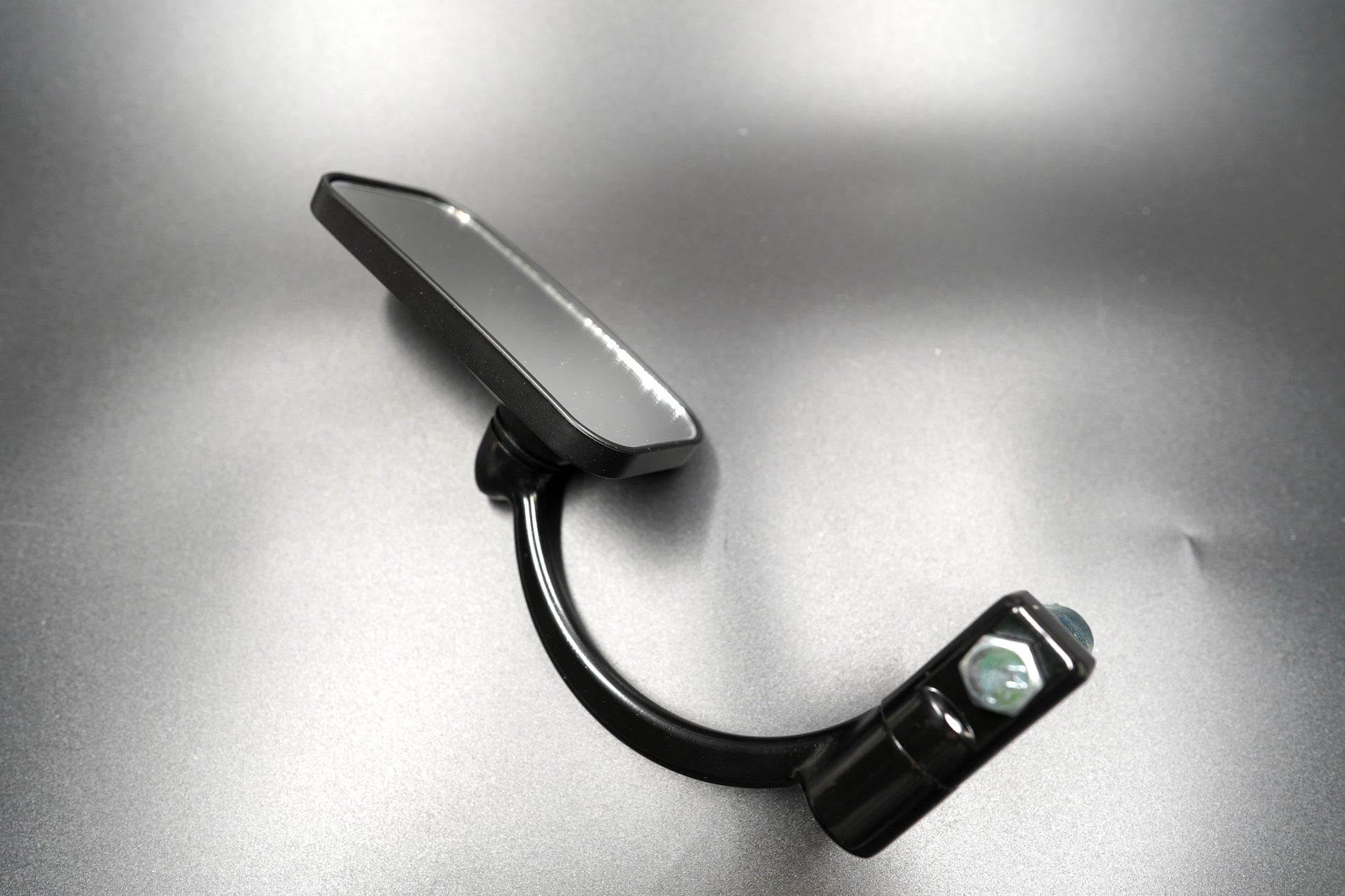 Universal Rectangular Motorcycle Mirror – Black or Chrome (Single Piece)