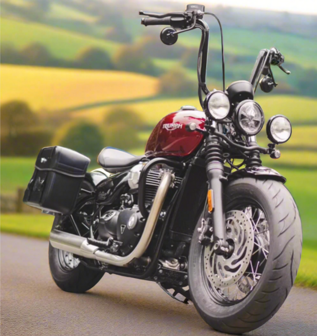 Handlebar installed on Triumph Bobber for reference