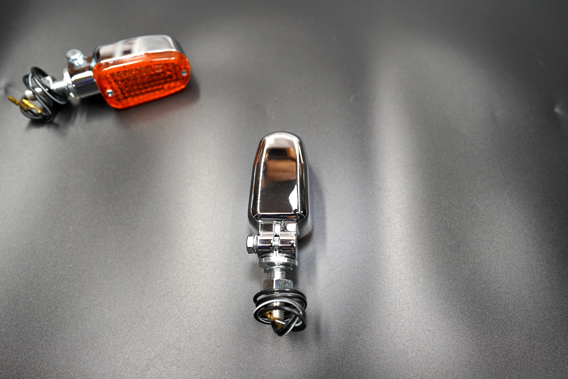 Chrome Amber Rectangle Turn Signal (1 Set of 2pcs)