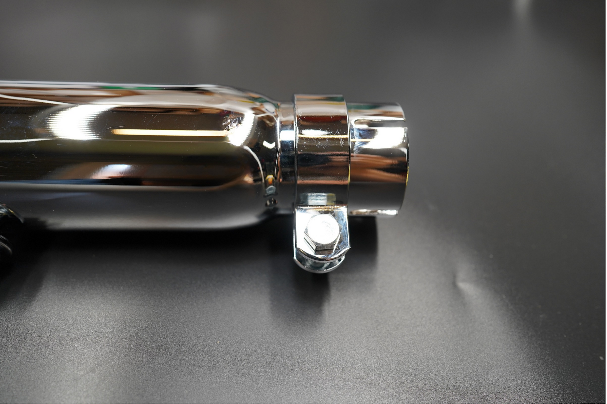 Vintage Universal Shorty Exhaust Silencer – Matte Black / Chrome Finish