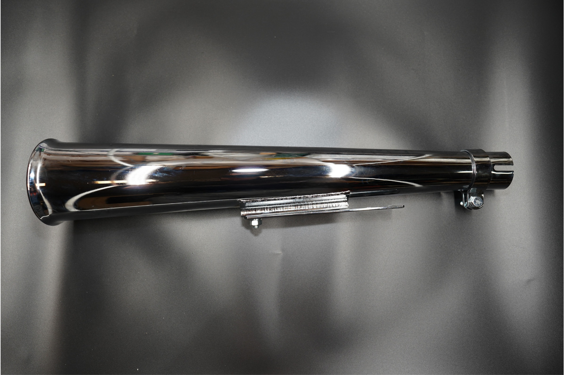 Vintage Megaphone Exhaust Silencer – Matte Black / Chrome Finish