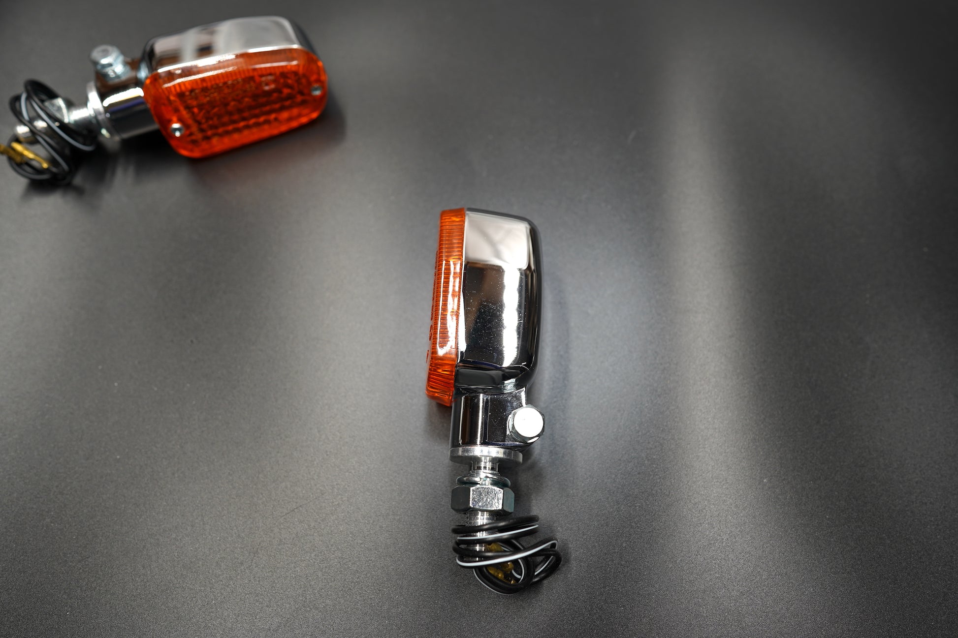 Chrome Amber Rectangle Turn Signal (1 Set of 2pcs)