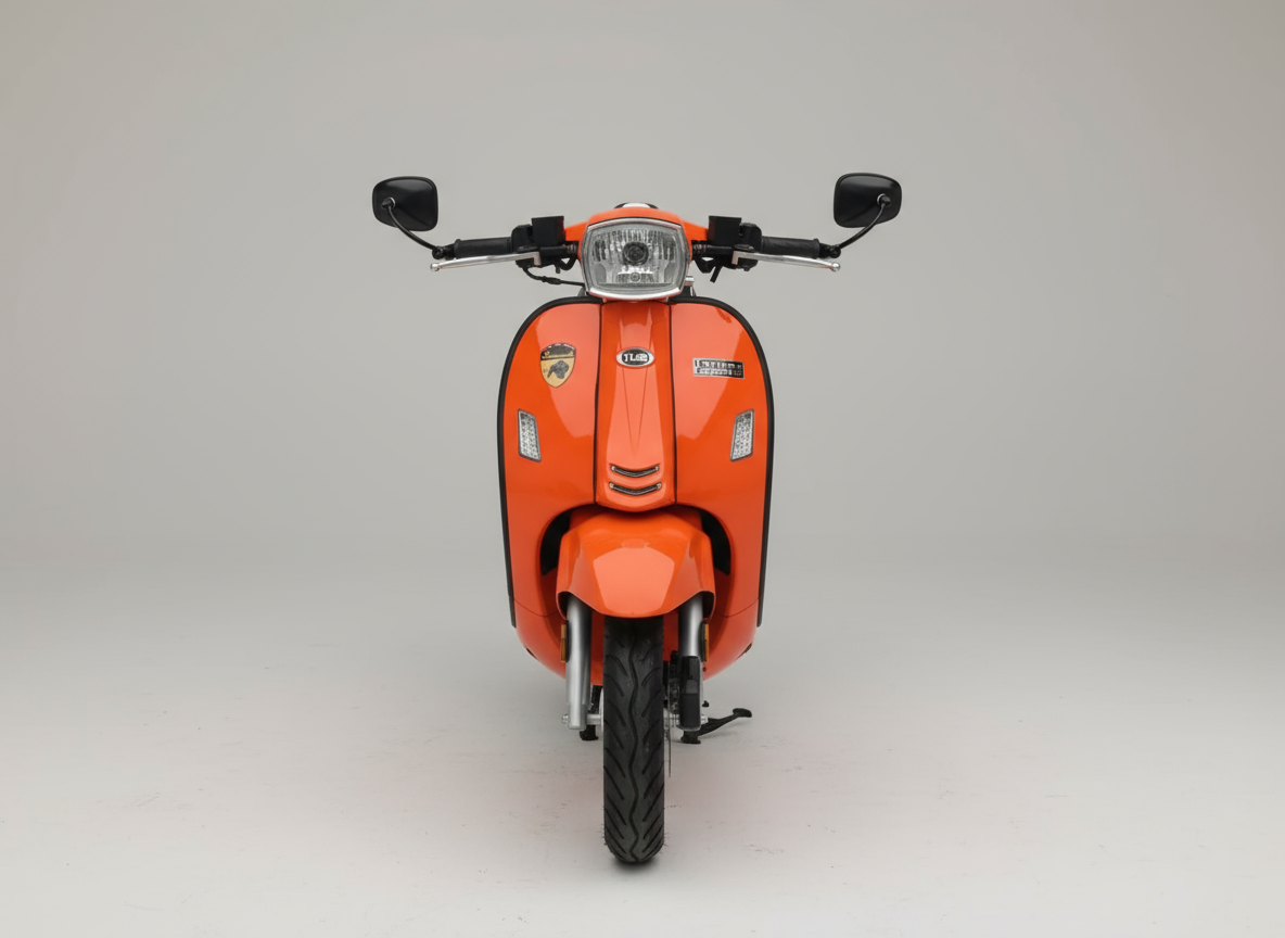 Installed on motorcycle handlebar — functional, understated aesthetic enhancing classic build.