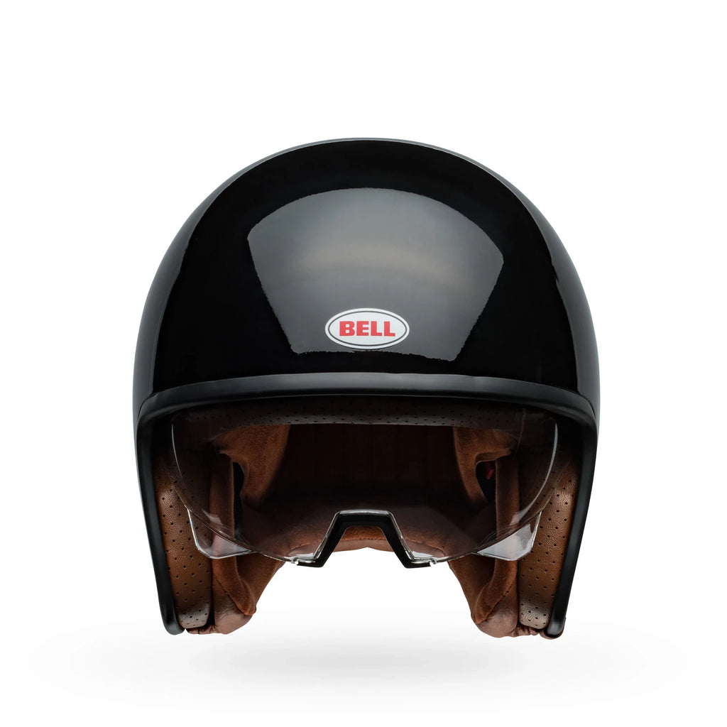 Angled front-left view of Bell TX501 open face helmet, blending vintage character with modern ventilation.