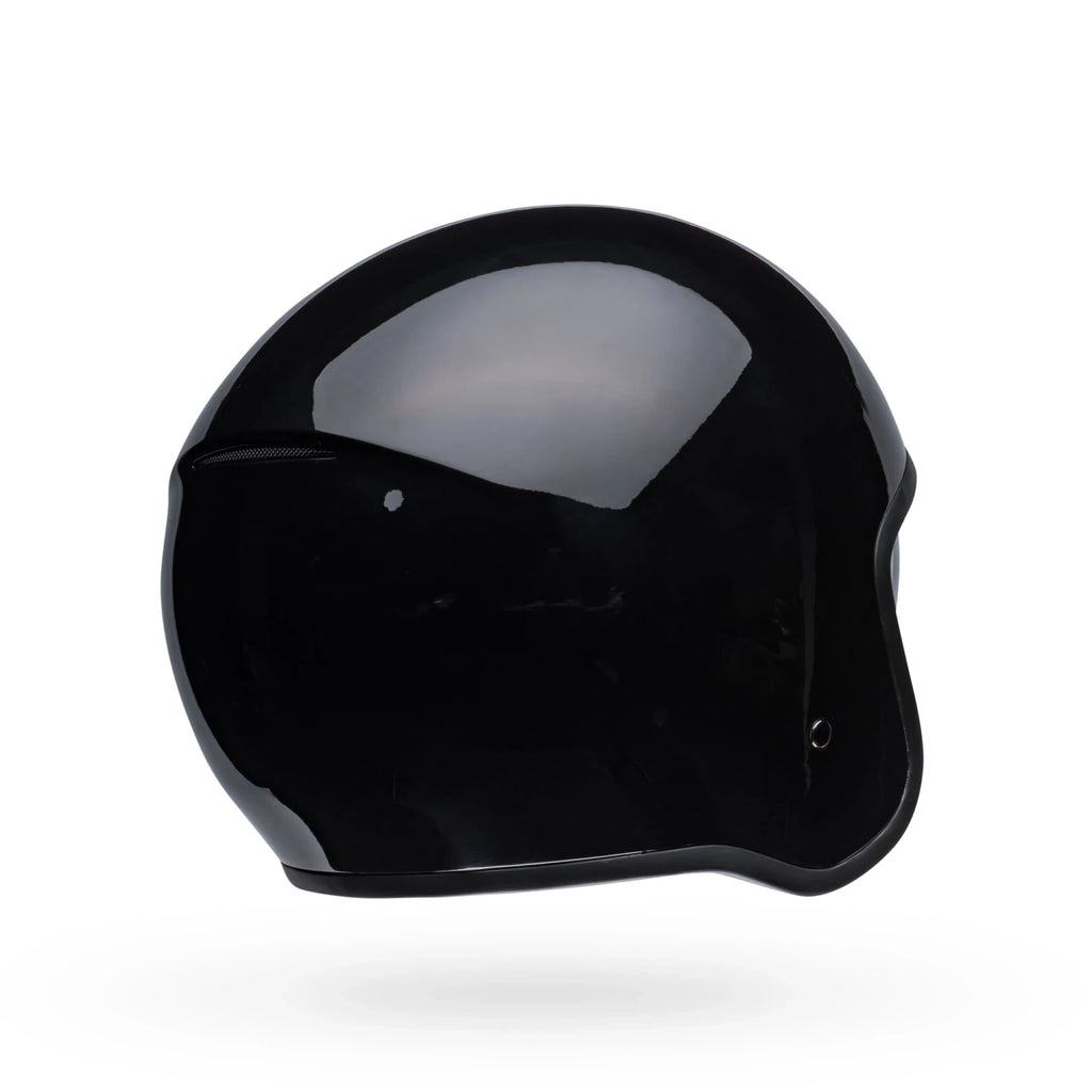 Top view of Bell TX501 open face helmet — smooth aerodynamic shell with subtle gloss black finish.