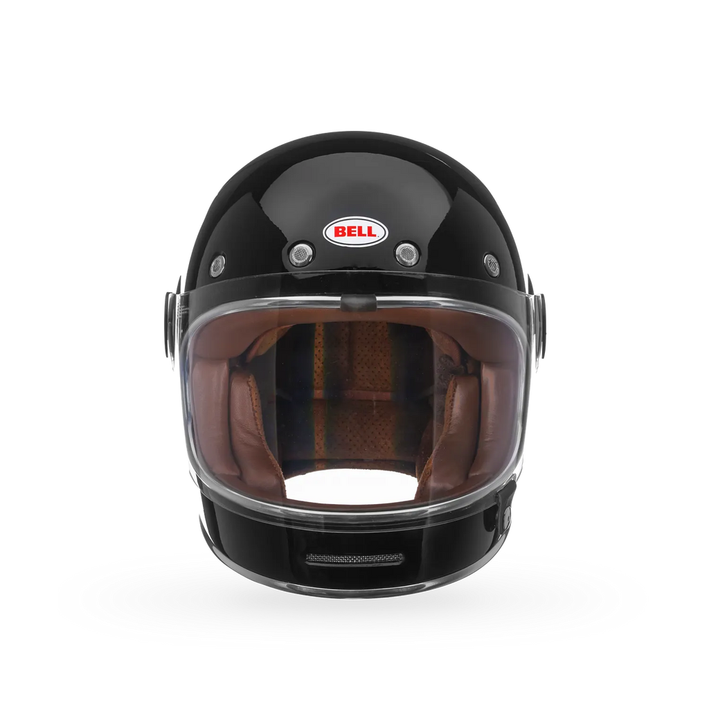 Front view of Bullitt GT Solid helmet — upgraded eye port gasket and timeless round profile.