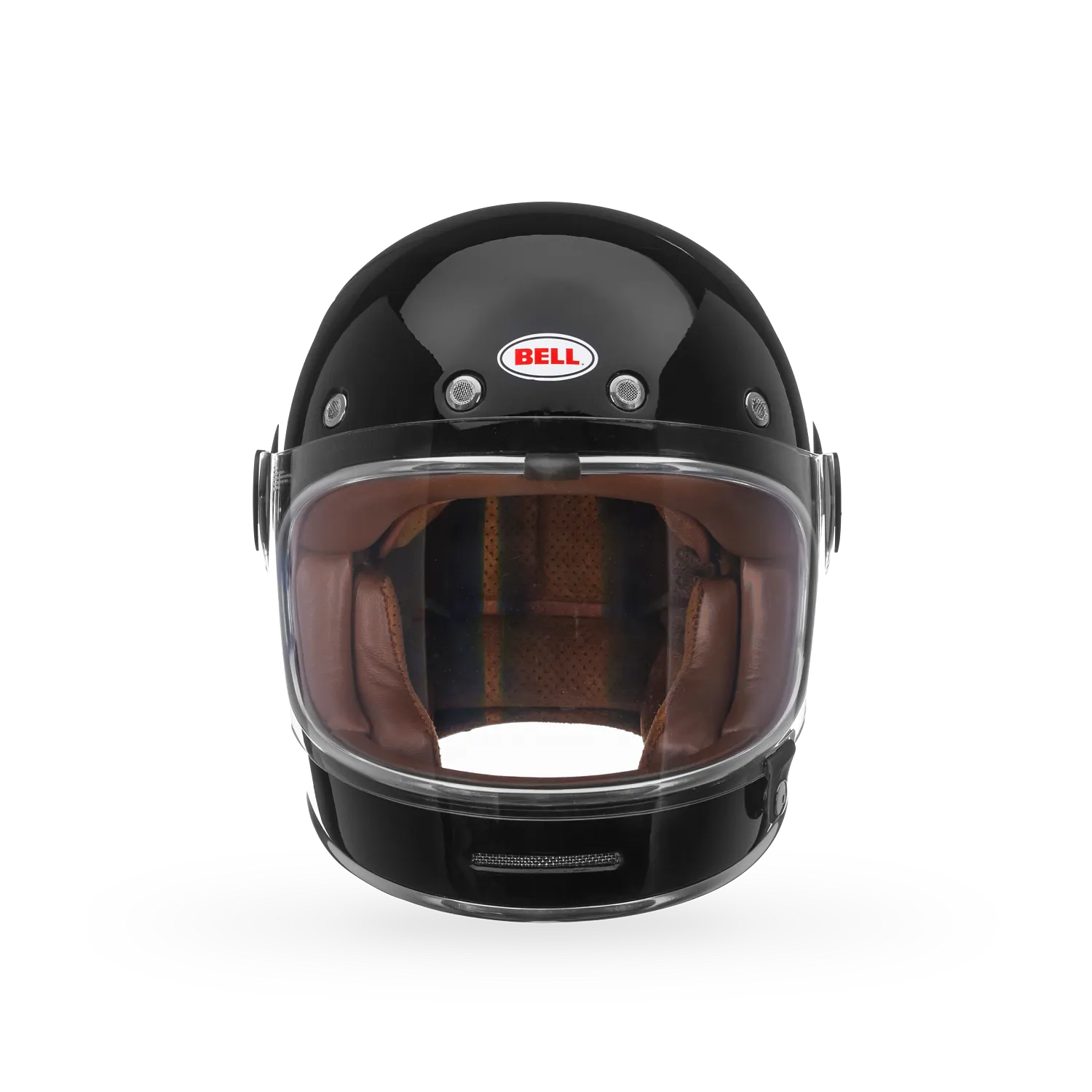 Front view of Bullitt GT Solid helmet — upgraded eye port gasket and timeless round profile.