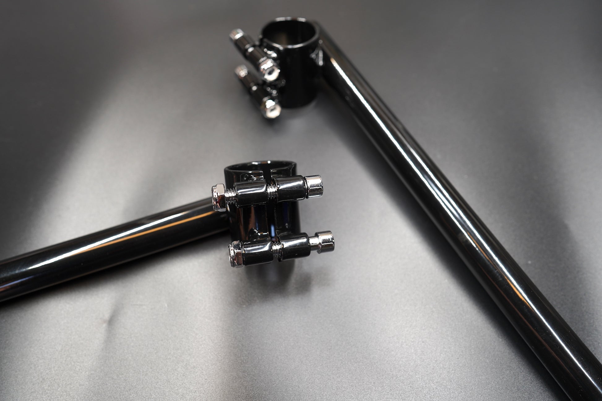 Detailed shot of clamp mechanism showing CNC aluminum texture.