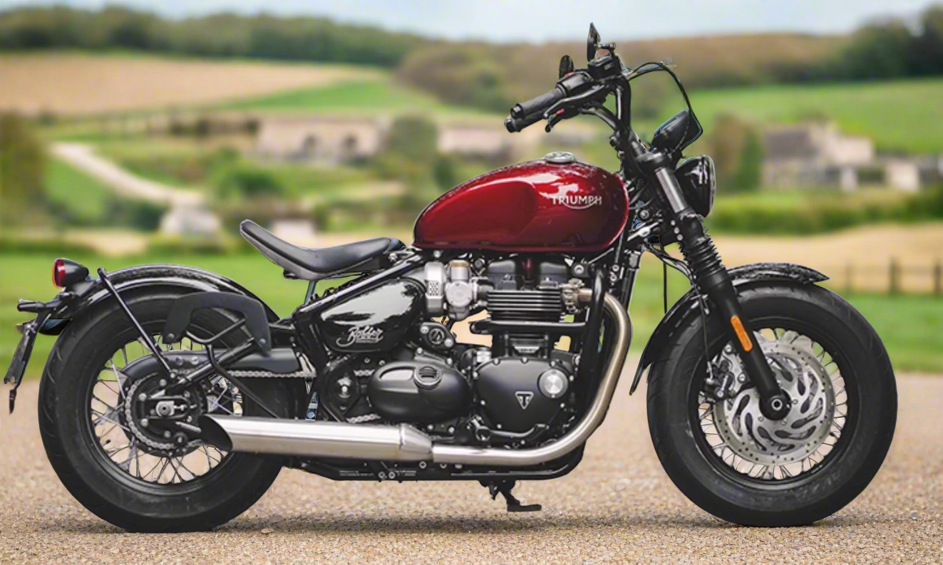 Rider’s perspective showing handlebar symmetry and mirrors 