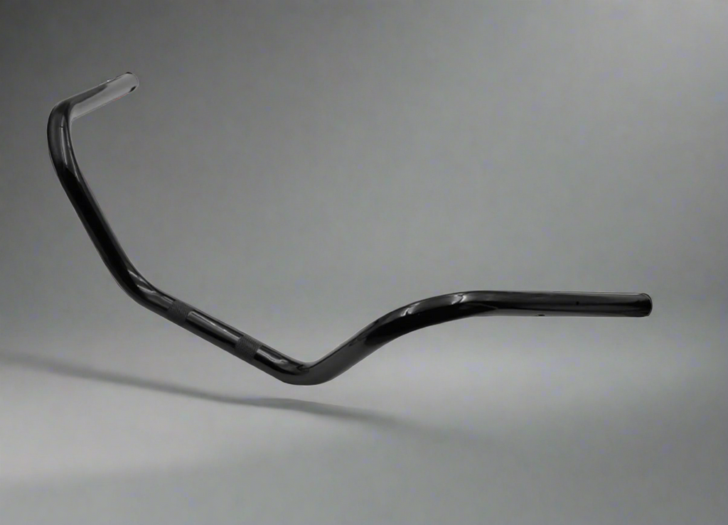 Triumph Flow Handlebar in gloss black finish laid on neutral background