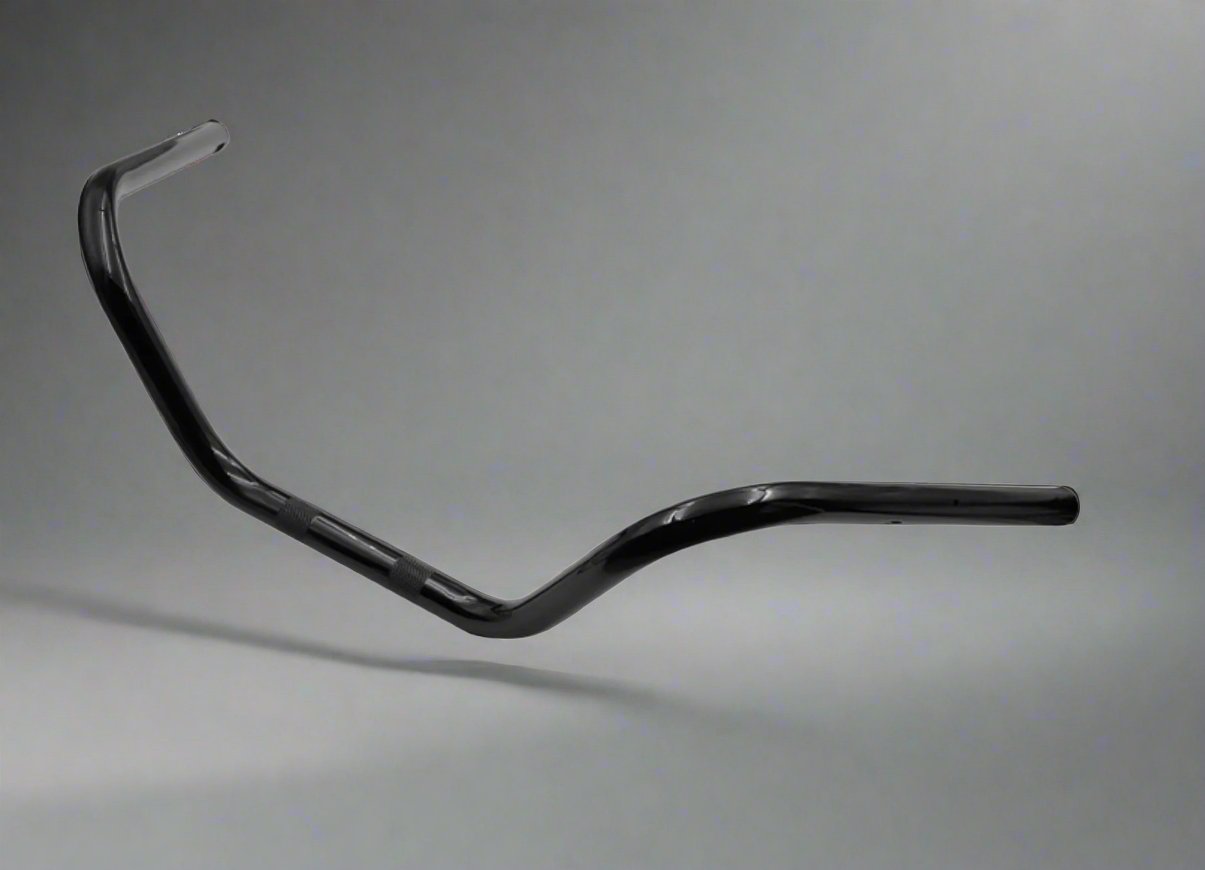 Triumph Flow Handlebar in gloss black finish laid on neutral background