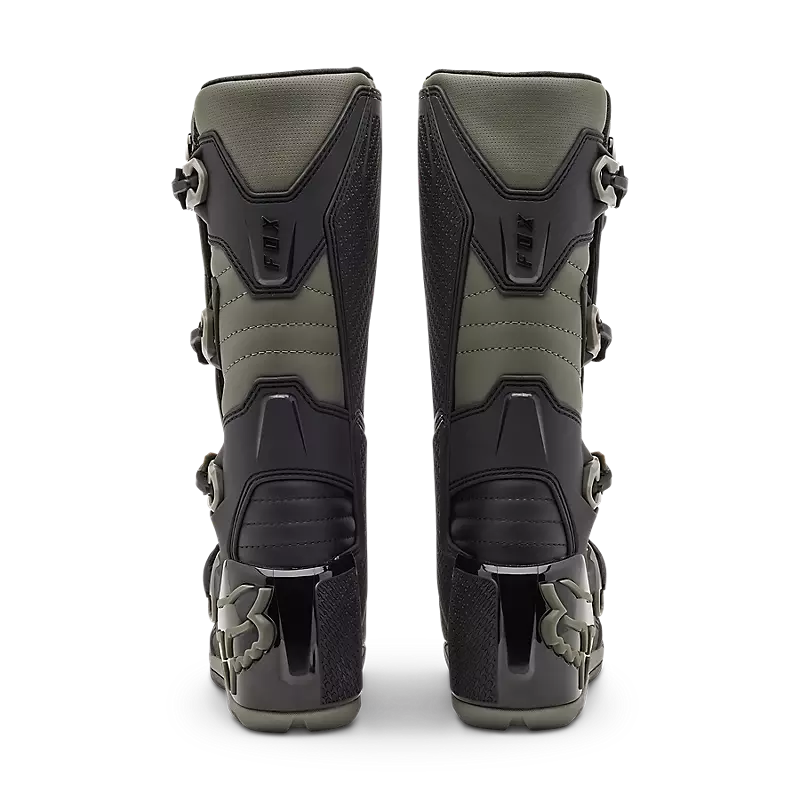 Bottom view of Fox Comp X Offroad Boots outsole — deep tread for traction and trail control.