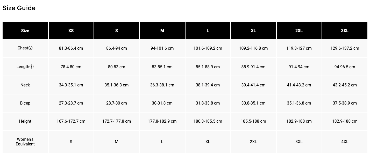 Fox Defend Offroad Jersey all black size chart and fit guide for motocross and trail riders.