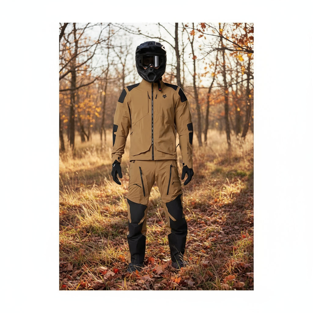 Front view of Fox Recon GORE-TEX ADV Jacket — stretch 3-layer waterproof shell for technical adventure riding.