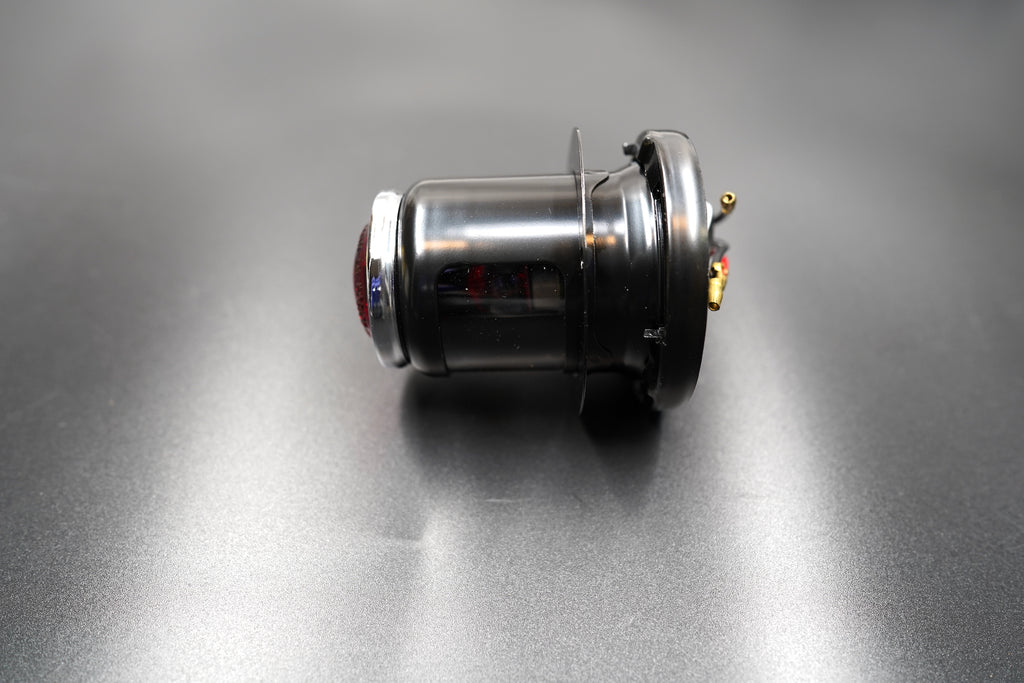 Rear view close-up showing 12V wiring and clean craftsmanship.