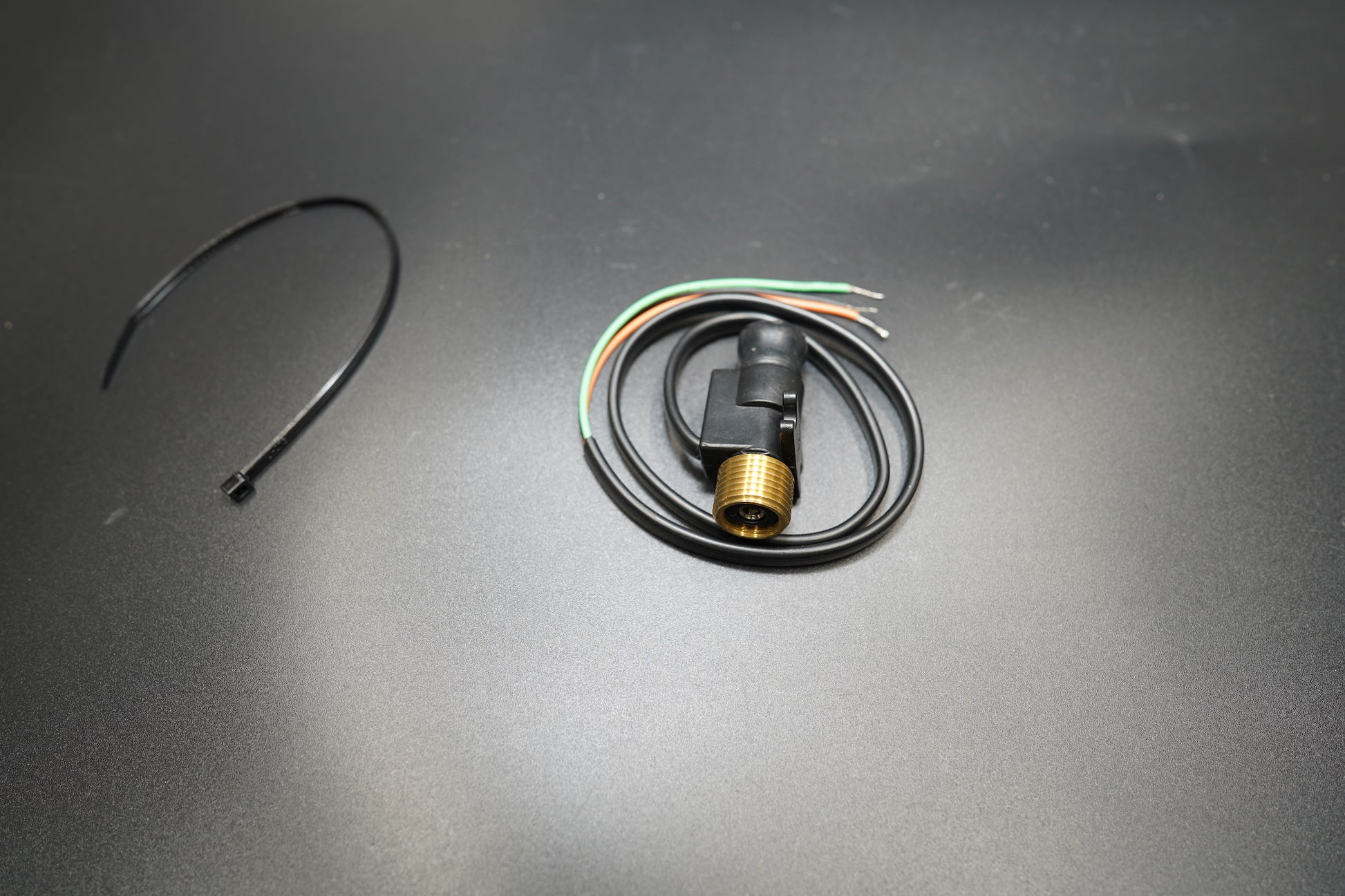 Wiring detail close-up of adapter for converting mechanical to digital signal.