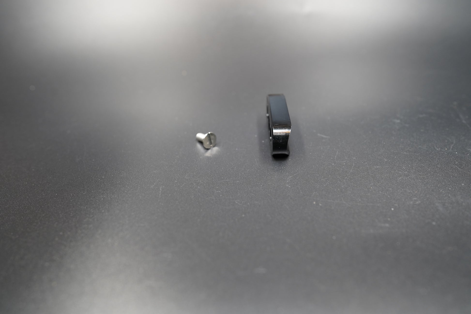 Angled shot of black CNC aluminium switch housing