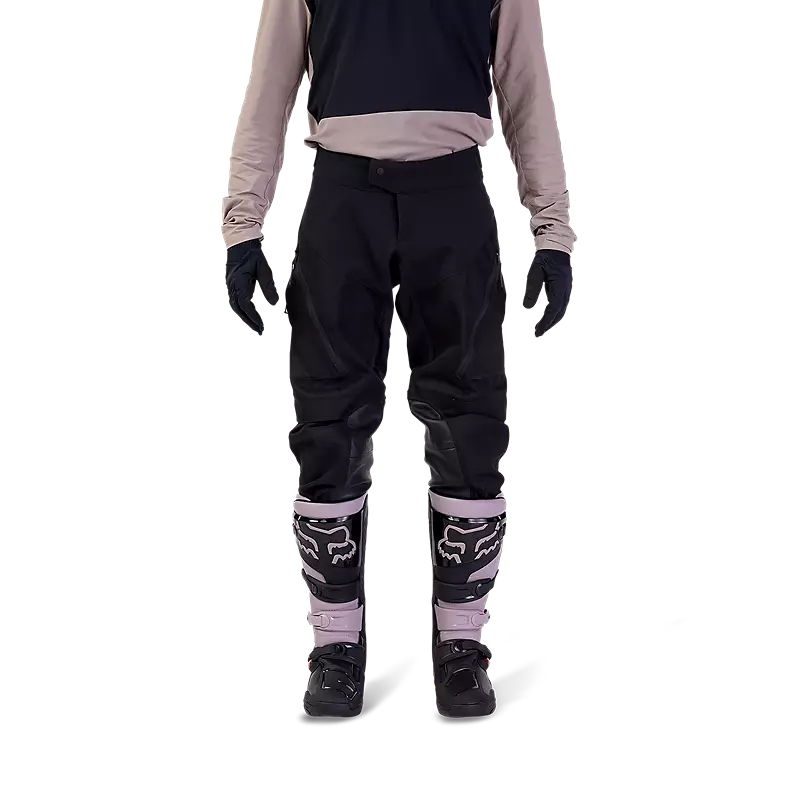 Rear view of Fox Defend Offroad Pants highlighting stretch zones and ergonomic tailoring.