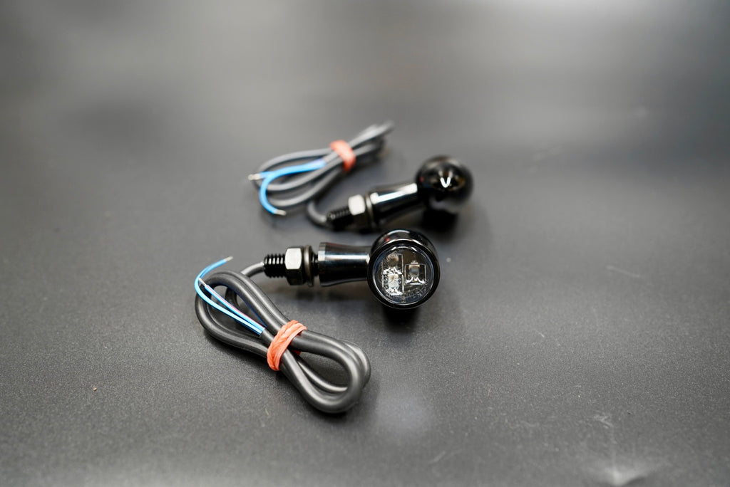 Mini Bullet Turn Signal Light / Black Aluminum