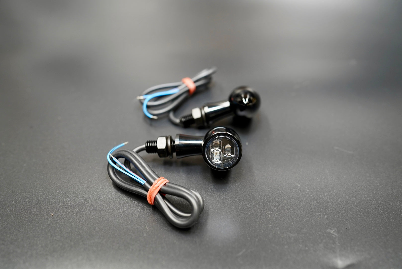 Mini Bullet Turn Signal Light / Black Aluminum