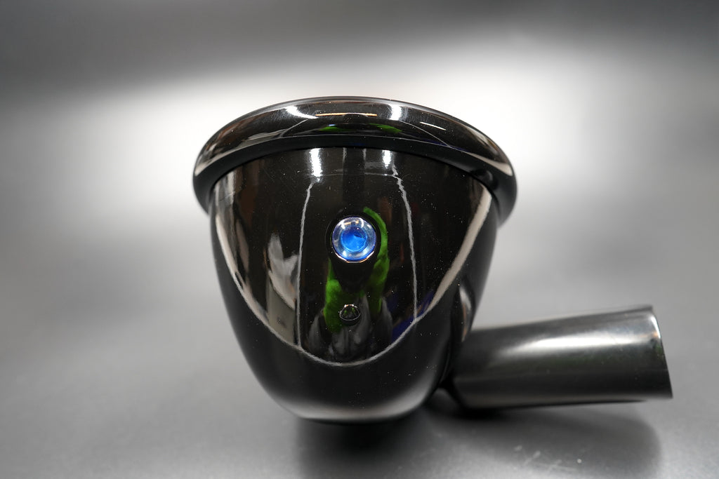 Side profile showing matte black body and bottom mounting bolt design.