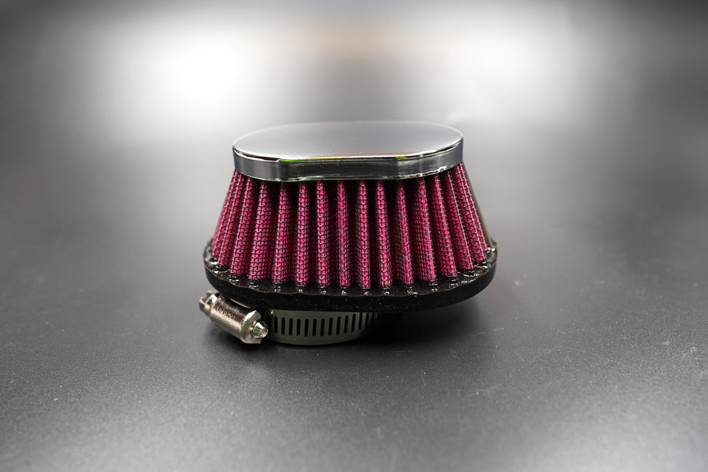 Rear inlet view showing rubber neck and stainless clamp attached.