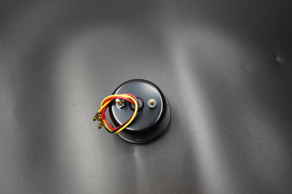 retro stop led tail light Black electrical connector with red and yellow wires 