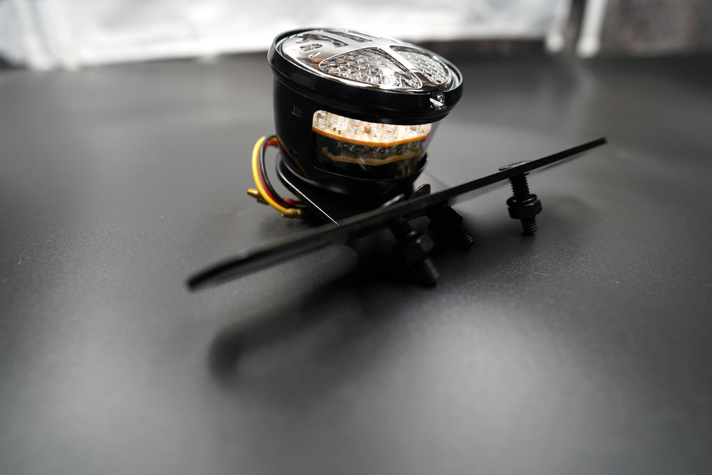 Right side view showing LED cluster and rear wiring