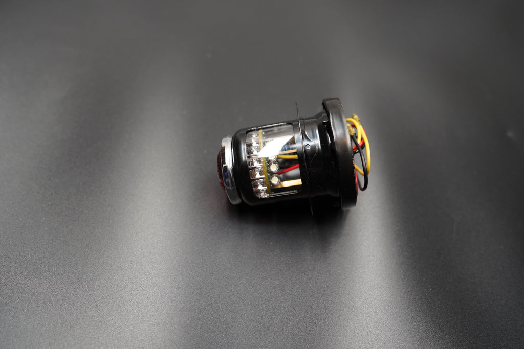 Right view emphasizing curved lens and durable housing.