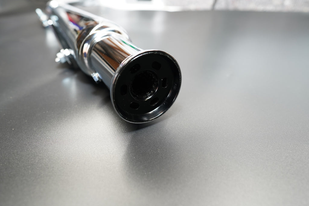  Reducer sleeve and clamp set on flat metallic background. 