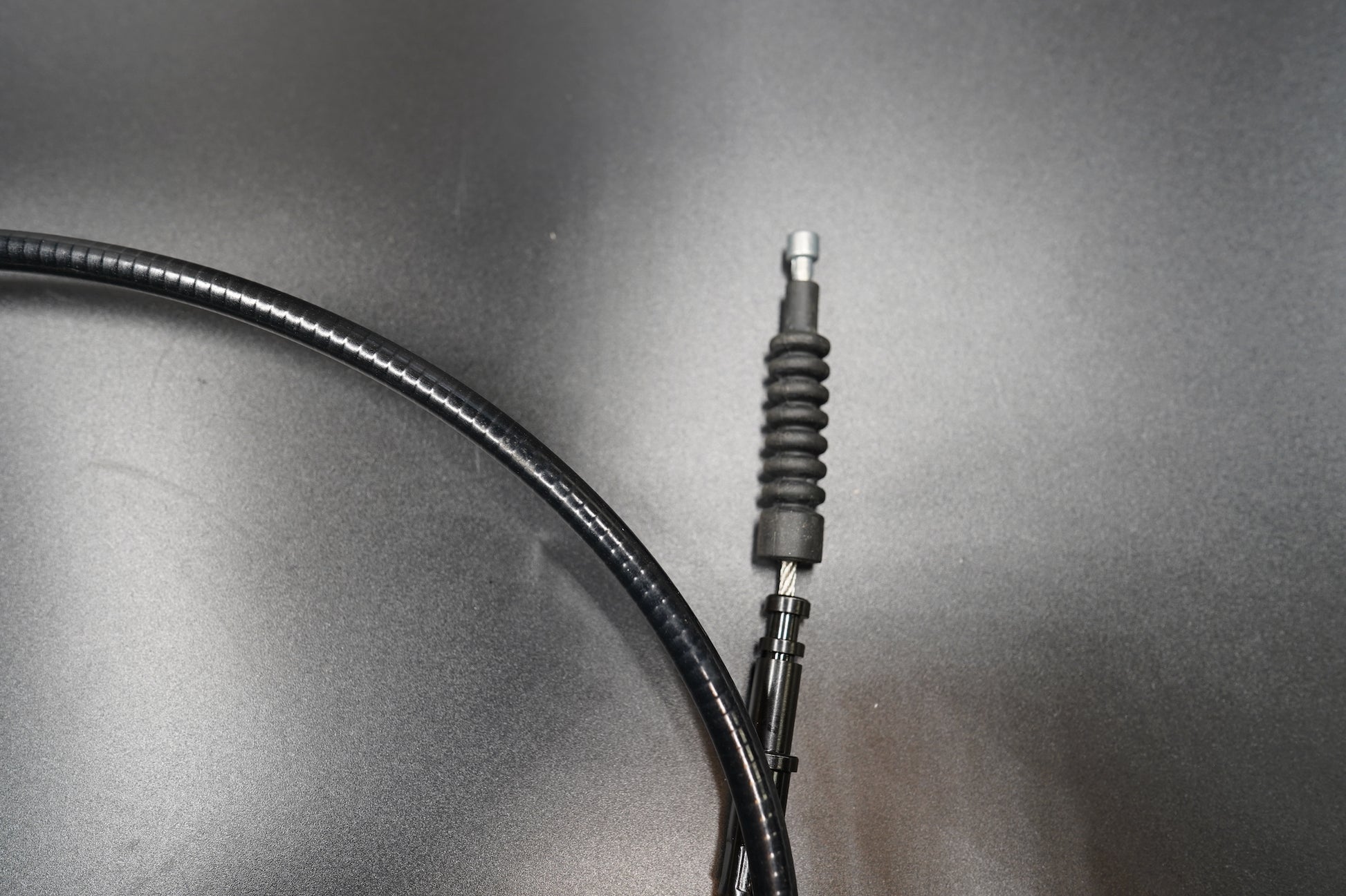 Triumph Bobber clutch cable housing texture and build detail