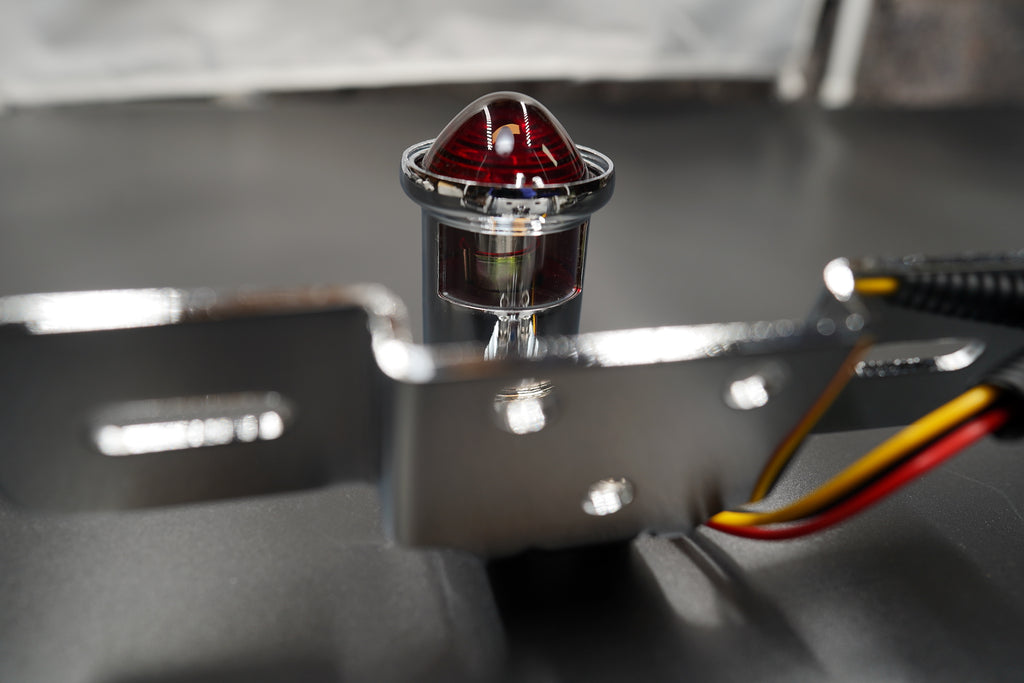 Example installation angle showing bracket curvature adjustment