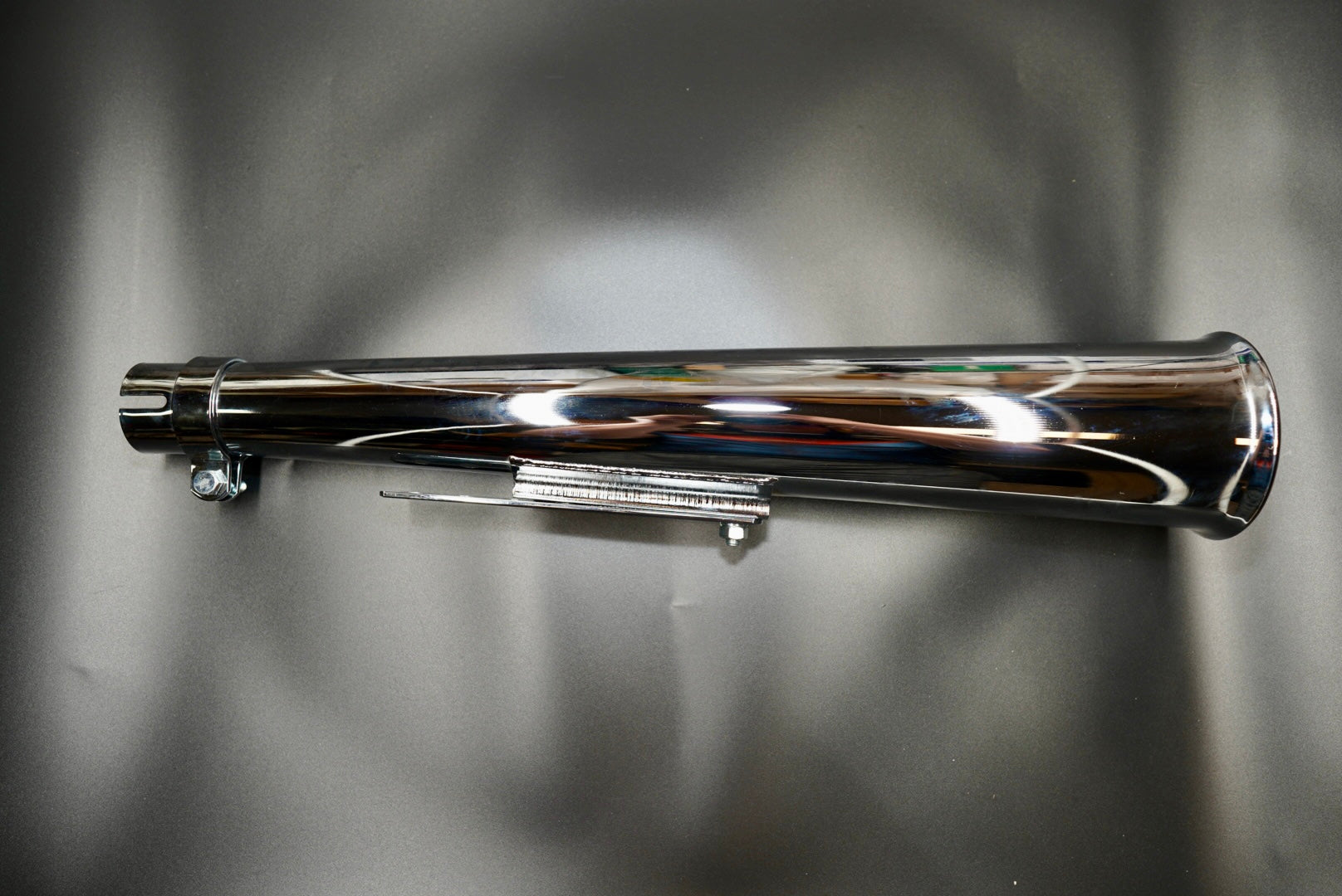 Chrome version side view with polished reflection and clean taper.   