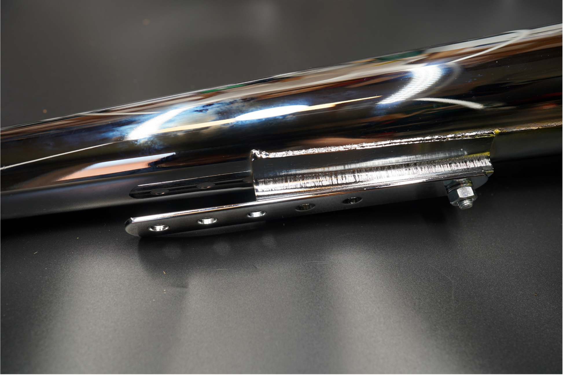  Both matte black and chrome finishes displayed side by side.