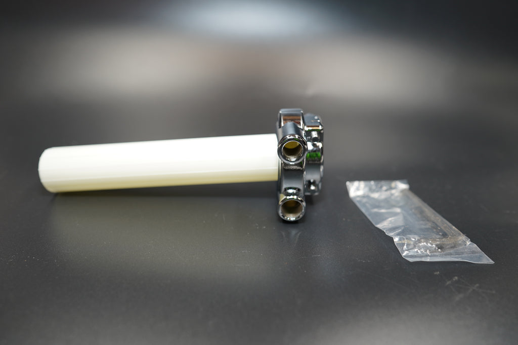 Front-facing view showing CNC-machined housing and throttle opening 