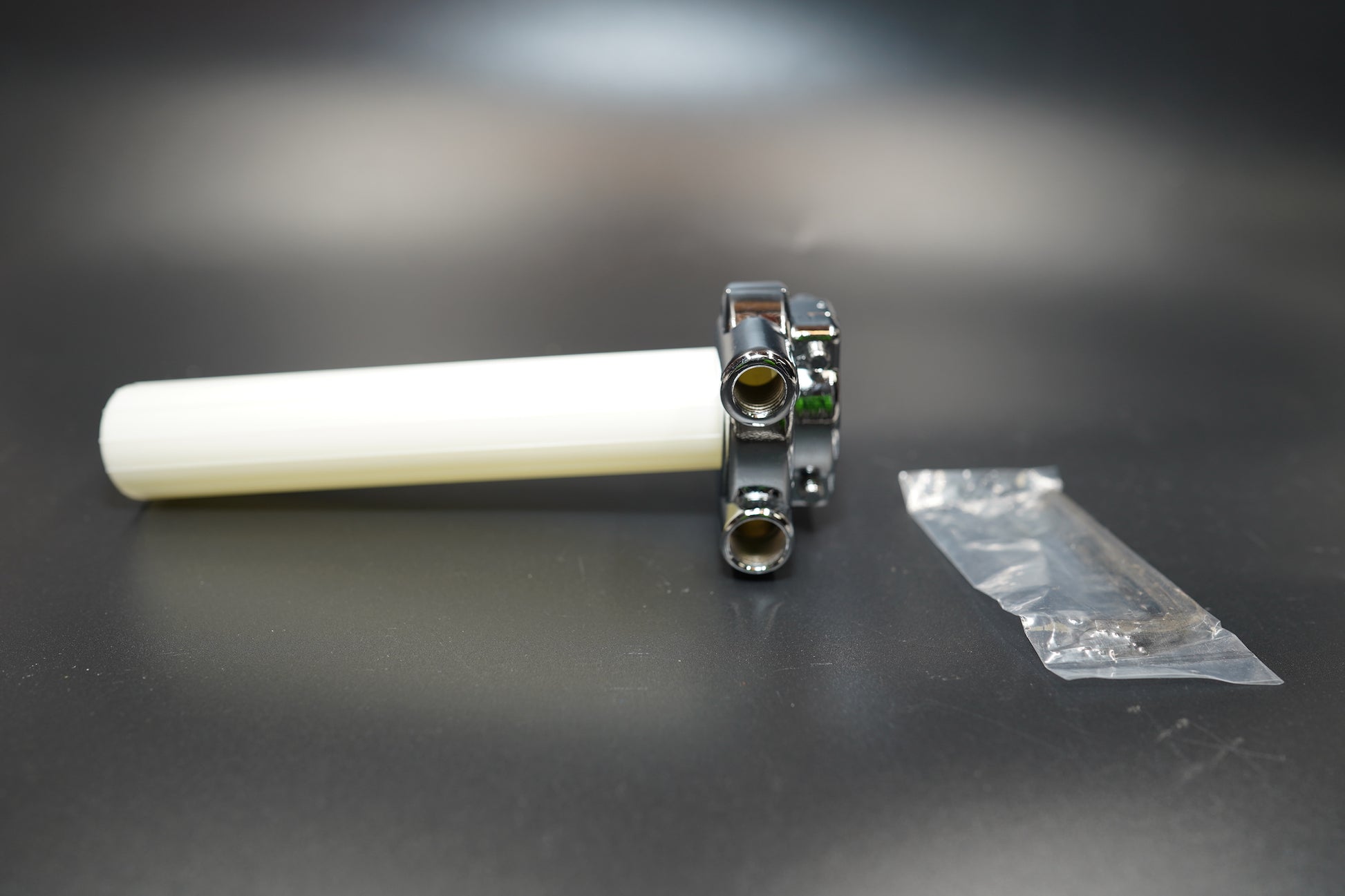 Front-facing view showing CNC-machined housing and throttle opening 